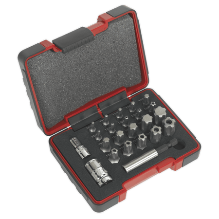 Sealey TRX-P & Security TRX-TS Bit Set 23pc 1/4" & 3/8"Sq Drive Model No-AK6226