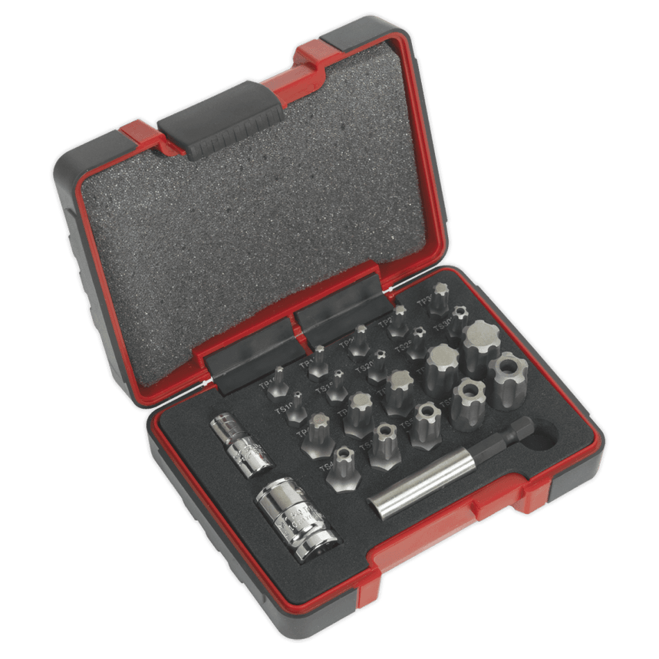 Sealey TRX-P & Security TRX-TS Bit Set 23pc 1/4" & 3/8"Sq Drive Model No-AK6226