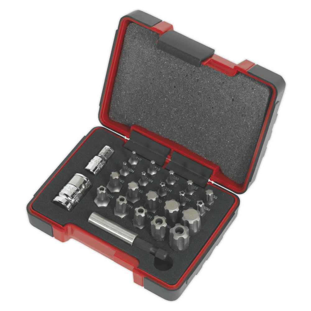 Sealey TRX-P & Security TRX-TS Bit Set 23pc 1/4" & 3/8"Sq Drive Model No-AK6226