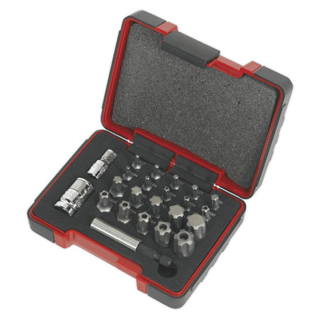Sealey TRX-P & Security TRX-TS Bit Set 23pc 1/4" & 3/8"Sq Drive Model No-AK6226