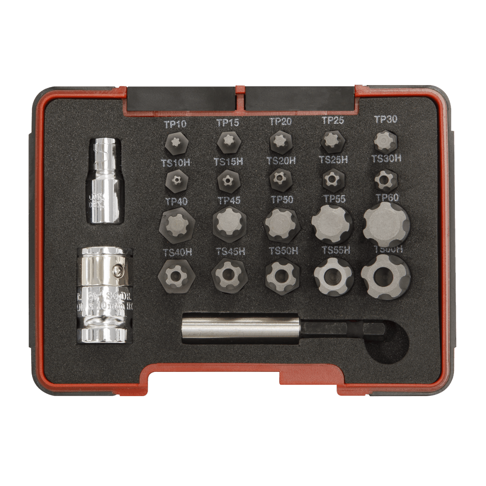 Sealey TRX-P & Security TRX-TS Bit Set 23pc 1/4" & 3/8"Sq Drive Model No-AK6226
