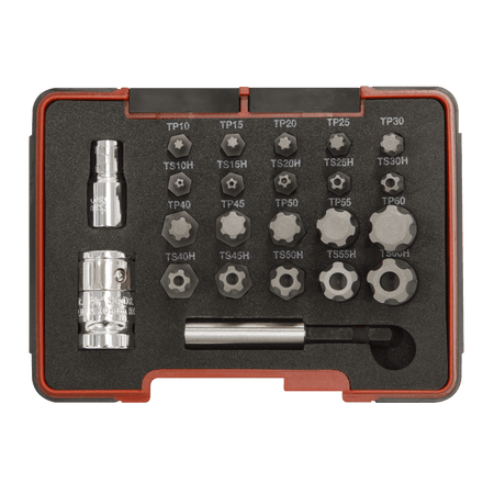 Sealey TRX-P & Security TRX-TS Bit Set 23pc 1/4" & 3/8"Sq Drive Model No-AK6226