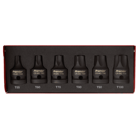 Sealey Impact TRX-Star Socket Bit Set 6pc 1/2"Sq Drive Model No-AK5607