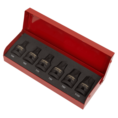 Sealey Impact TRX-Star Socket Bit Set 6pc 1/2"Sq Drive Model No-AK5607