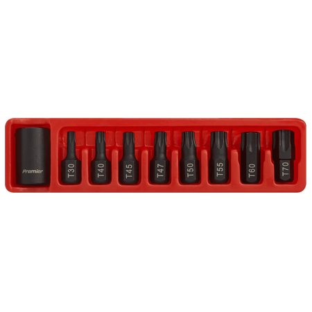 Sealey Impact TRX-Star Bit & Holder Set 9pc 1/2"Sq Drive Model No-AK5610