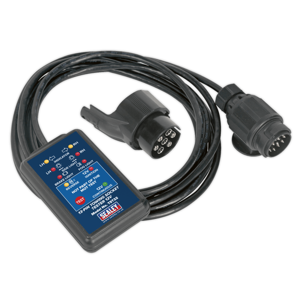 Sealey 13-Pin Towing Socket Tester 12V - VOSA Approved Model No-TST22
