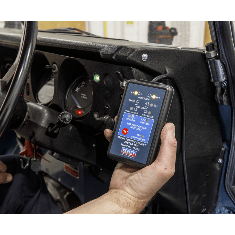 Sealey 13-Pin Towing Socket Tester 12V - VOSA Approved Model No-TST22