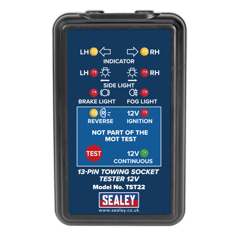Sealey 13-Pin Towing Socket Tester 12V - VOSA Approved Model No-TST22