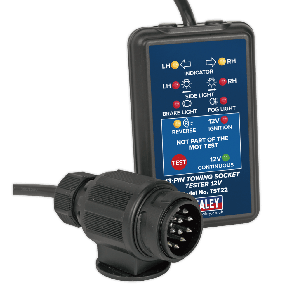 Sealey 13-Pin Towing Socket Tester 12V - VOSA Approved Model No-TST22