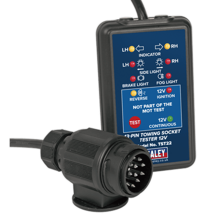 Sealey 13-Pin Towing Socket Tester 12V - VOSA Approved Model No-TST22