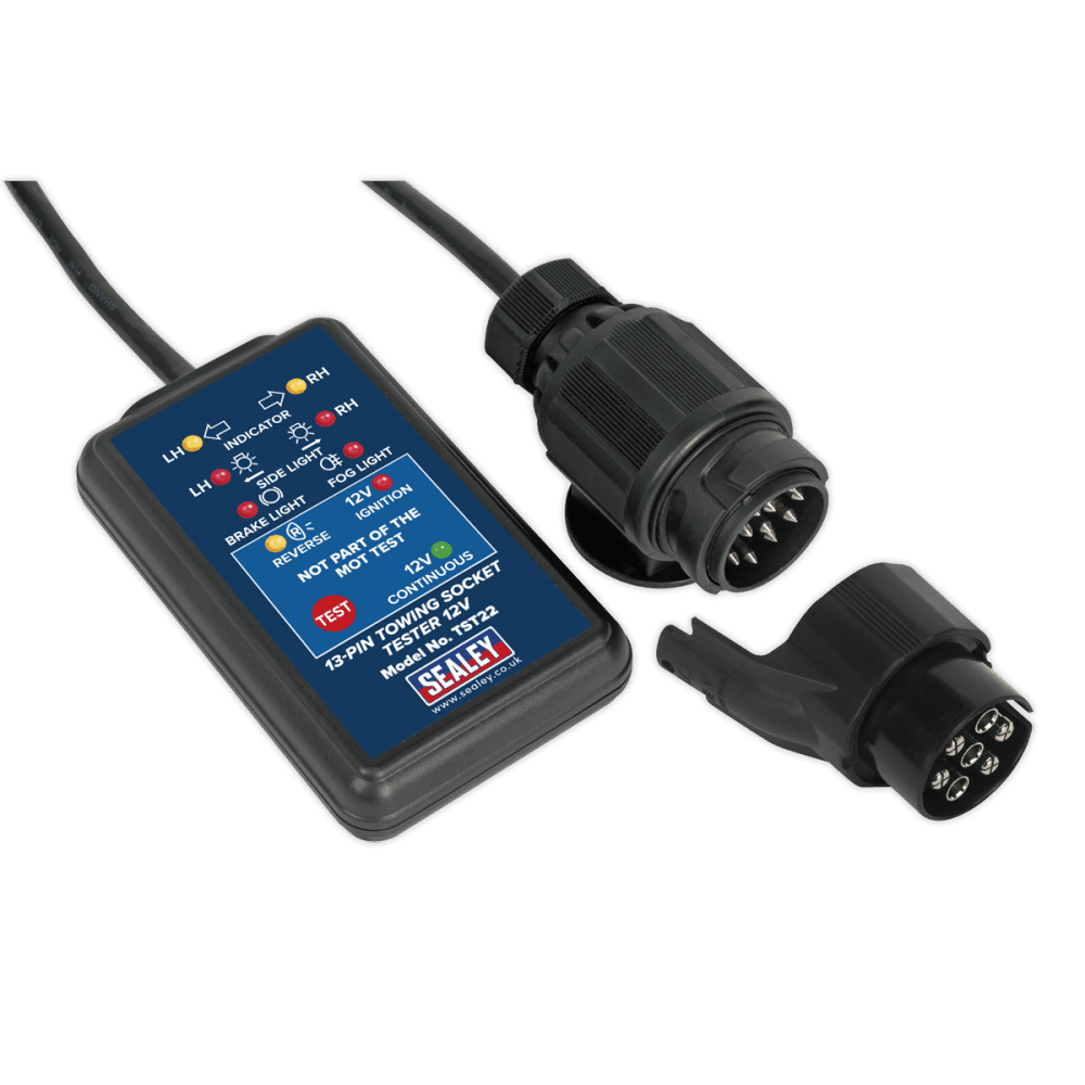 Sealey 13-Pin Towing Socket Tester 12V - VOSA Approved Model No-TST22