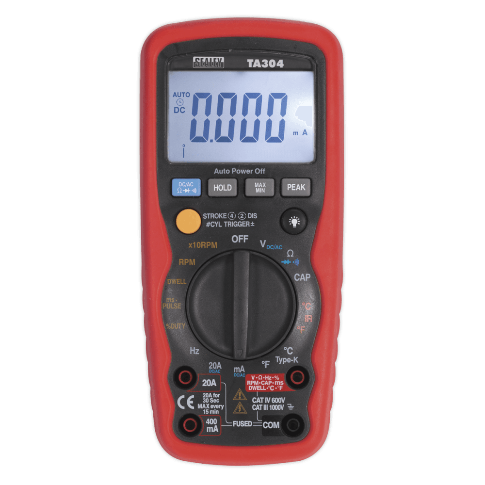 Sealey Digital Automotive Analyser 15 Function with IC/IR Model No-TA304