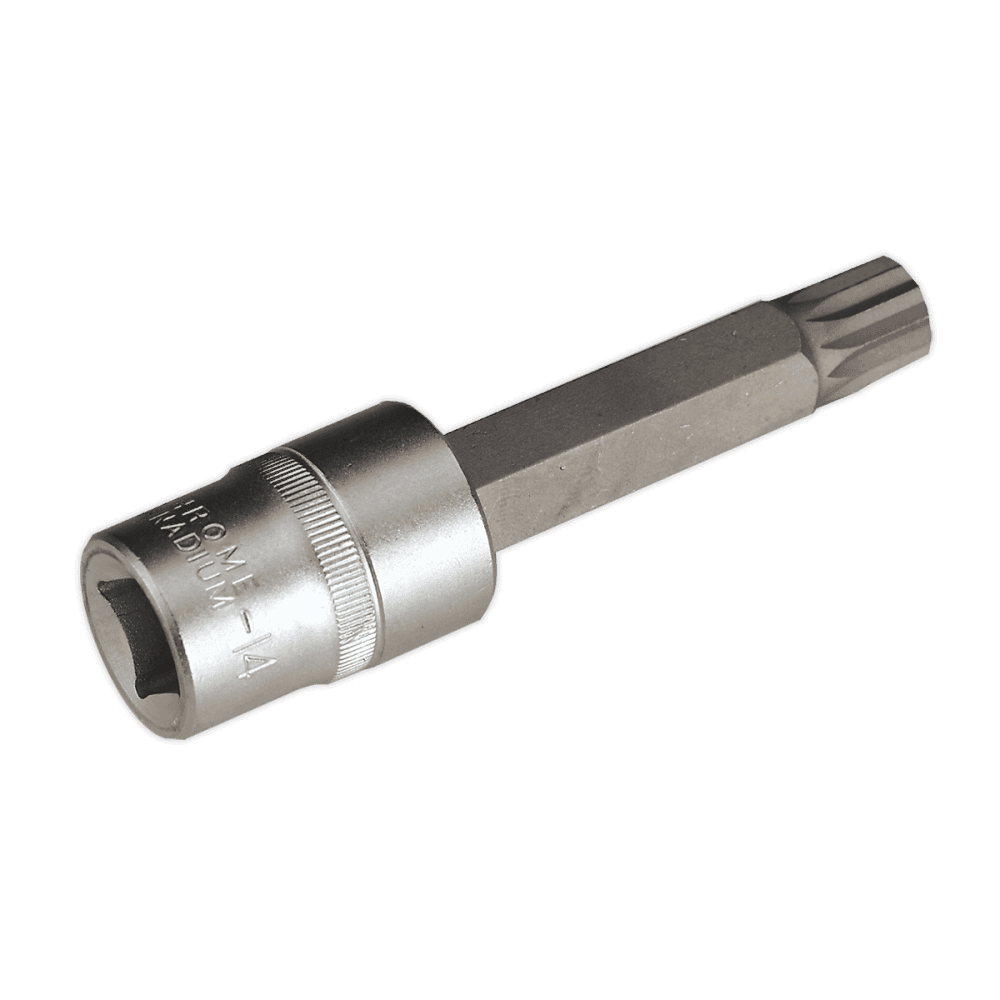 Sealey Spline Socket Bit M14 Long 1/2"Sq Drive Model No-AK5531