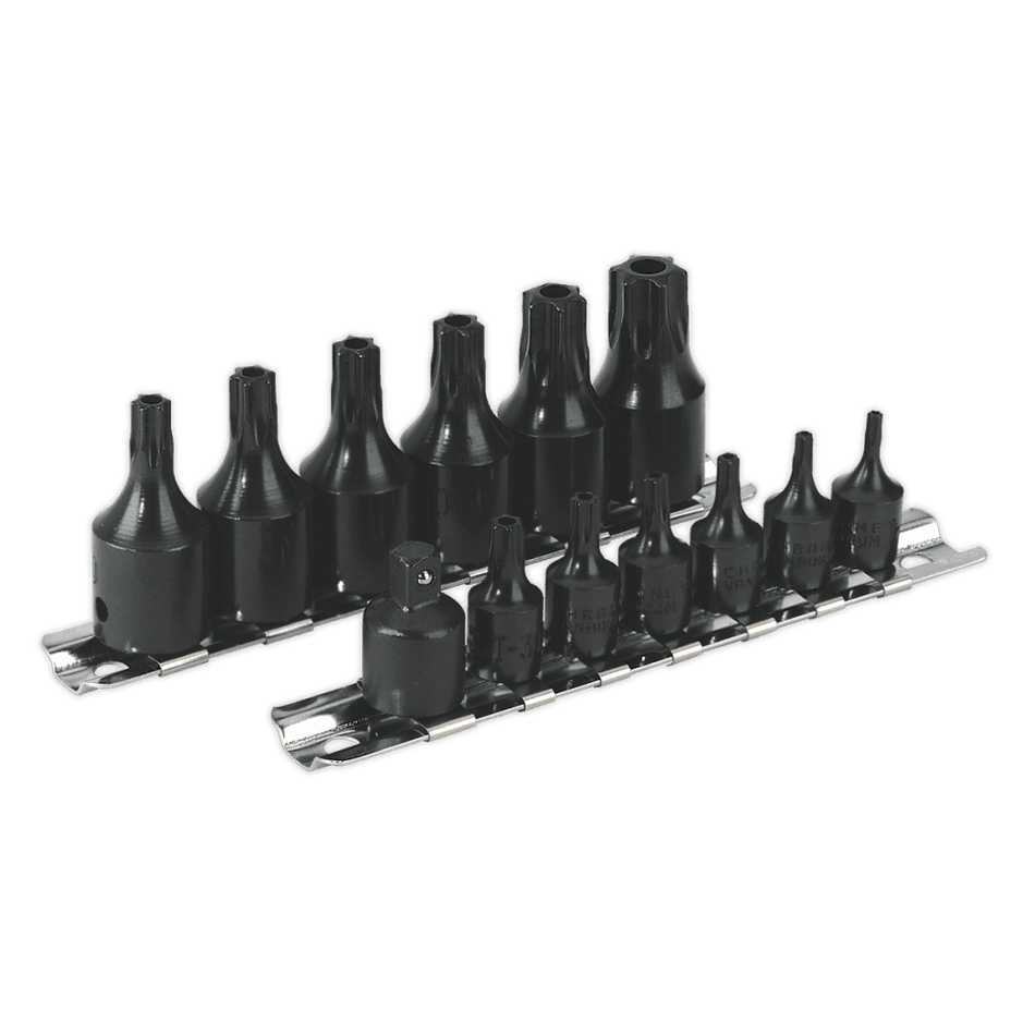 Sealey Impact TRX-Star Security Socket Bit Set 13pc 1/4" & 3/8"Sq Drive Model No-AK5585