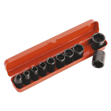 Sealey Impact Socket Set 10pc 1/2"Sq Drive Metric Model No-AK56/11M
