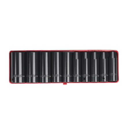 Sealey Impact Socket Set 10pc 1/2"Sq Drive Deep Metric Model No-AK58/11M