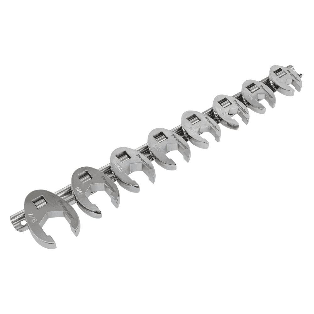 Sealey Crow's Foot Spanner Set 8pc 3/8"Sq Drive Imperial Model No-AK599