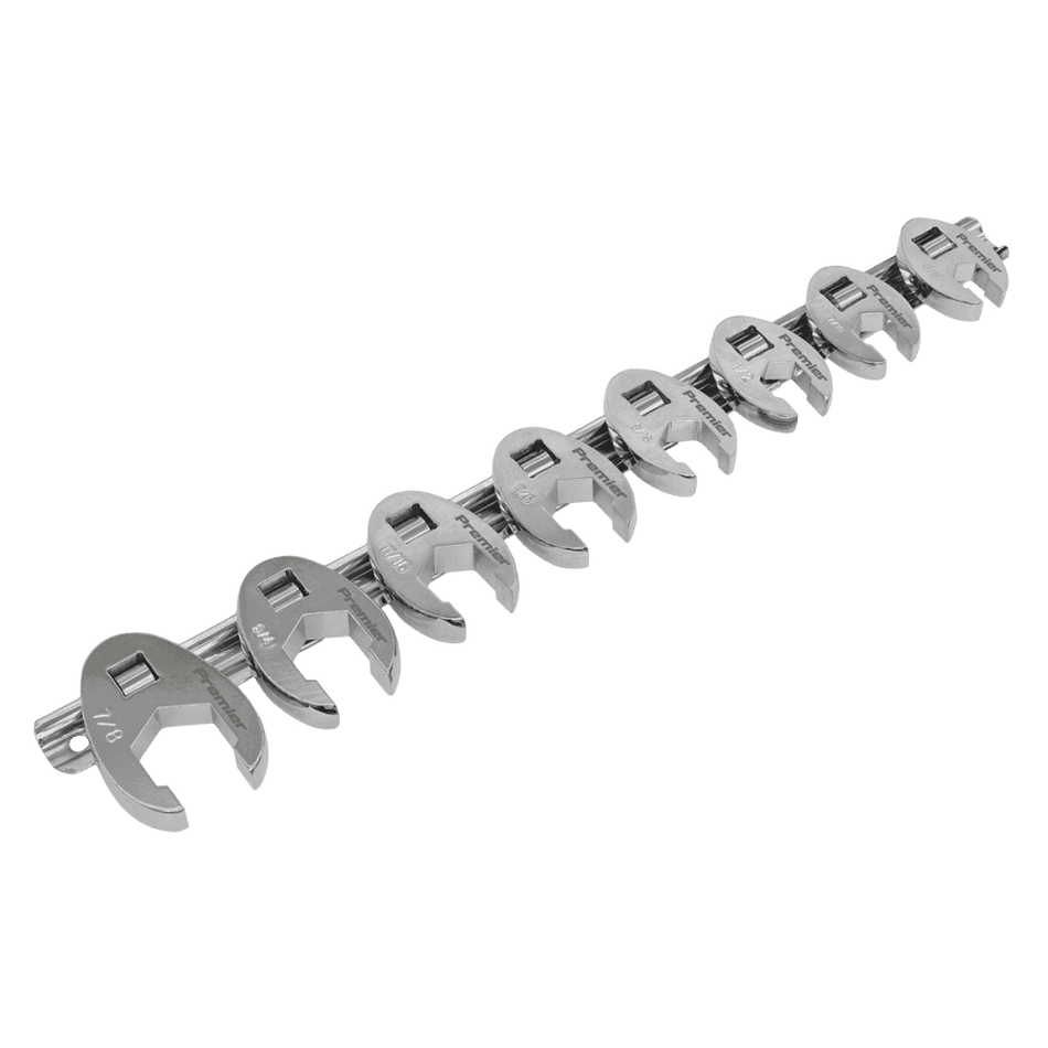 Sealey Crow's Foot Spanner Set 8pc 3/8"Sq Drive Imperial Model No-AK599