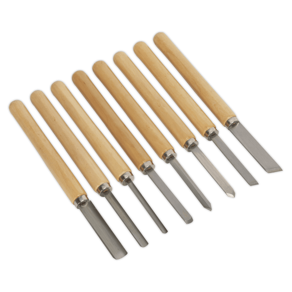 Sealey Wood Turning Chisel Set 8pc Model No-AK60/8