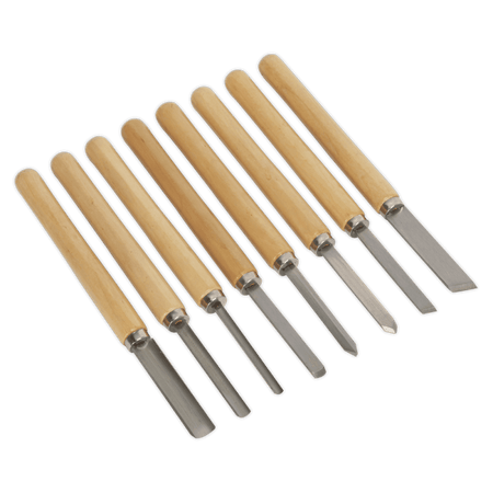 Sealey Wood Turning Chisel Set 8pc Model No-AK60/8