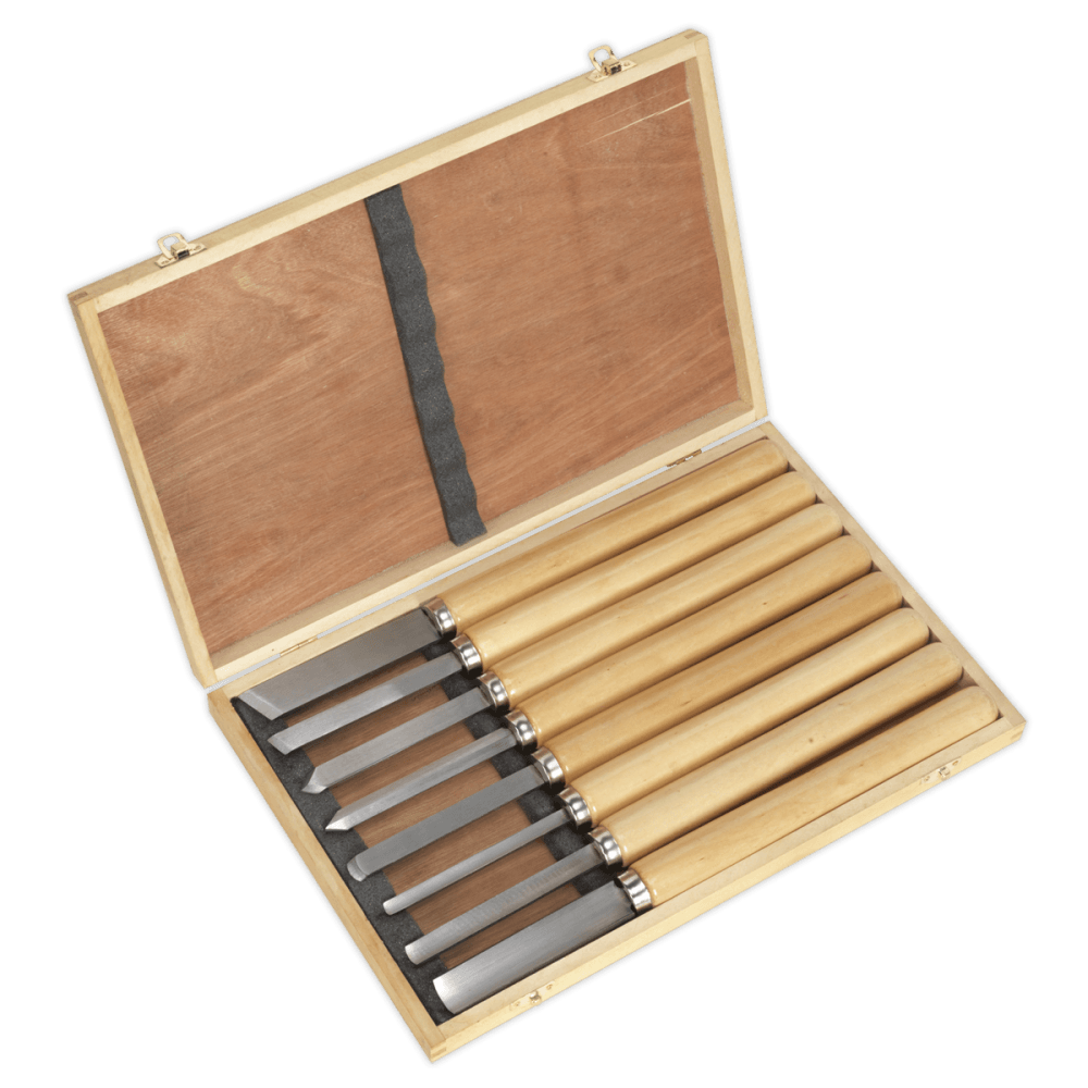 Sealey Wood Turning Chisel Set 8pc Model No-AK60/8