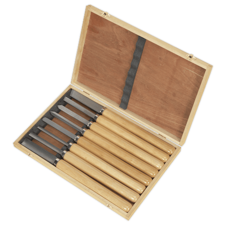 Sealey Wood Turning Chisel Set 8pc Model No-AK60/8