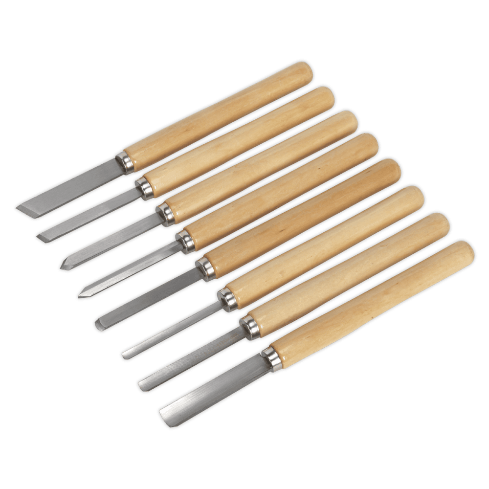Sealey Wood Turning Chisel Set 8pc Model No-AK60/8