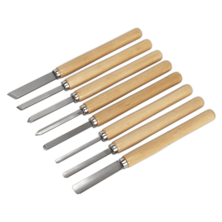 Sealey Wood Turning Chisel Set 8pc Model No-AK60/8