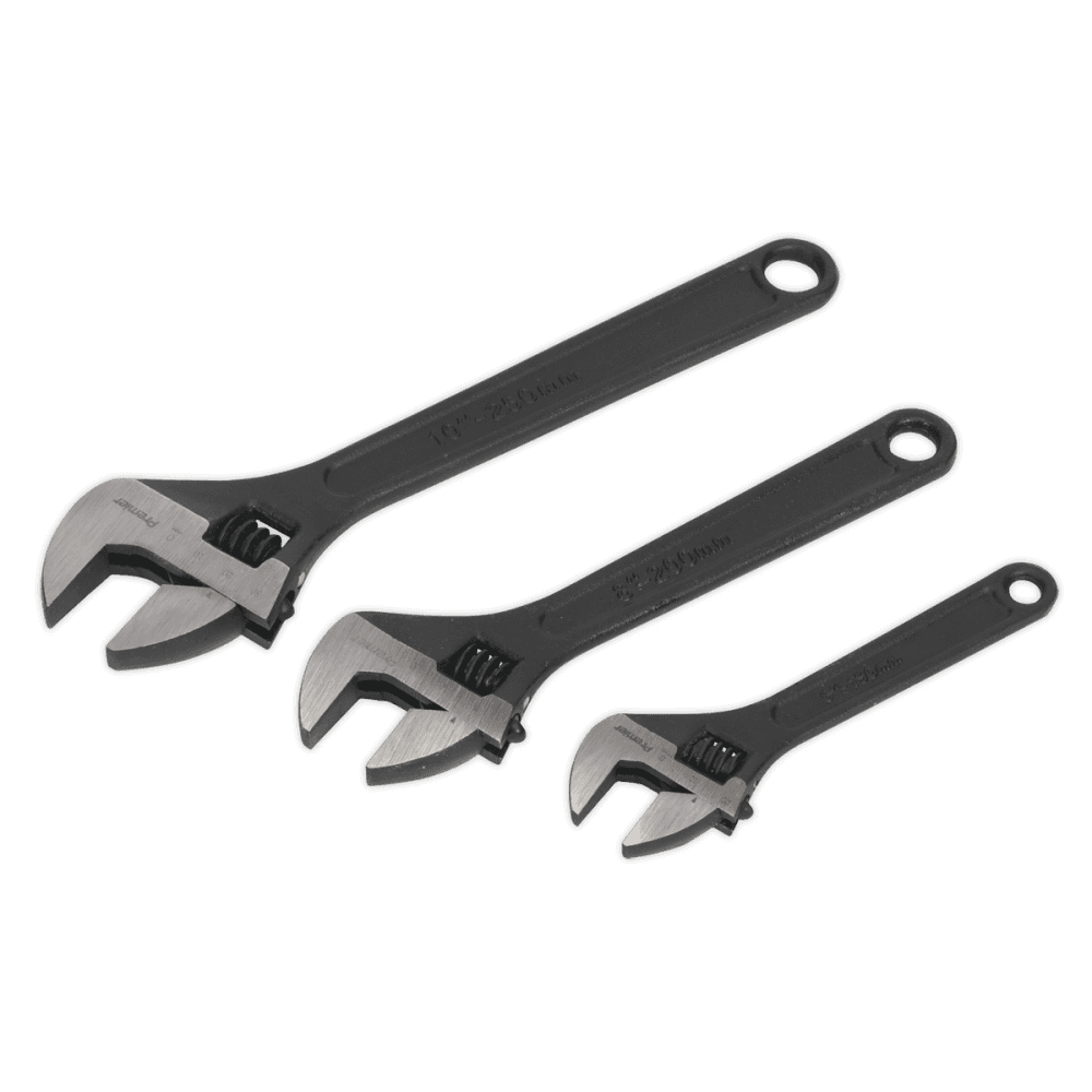 Sealey Adjustable Wrench Set 3pc Rust Resistant Model No-AK607