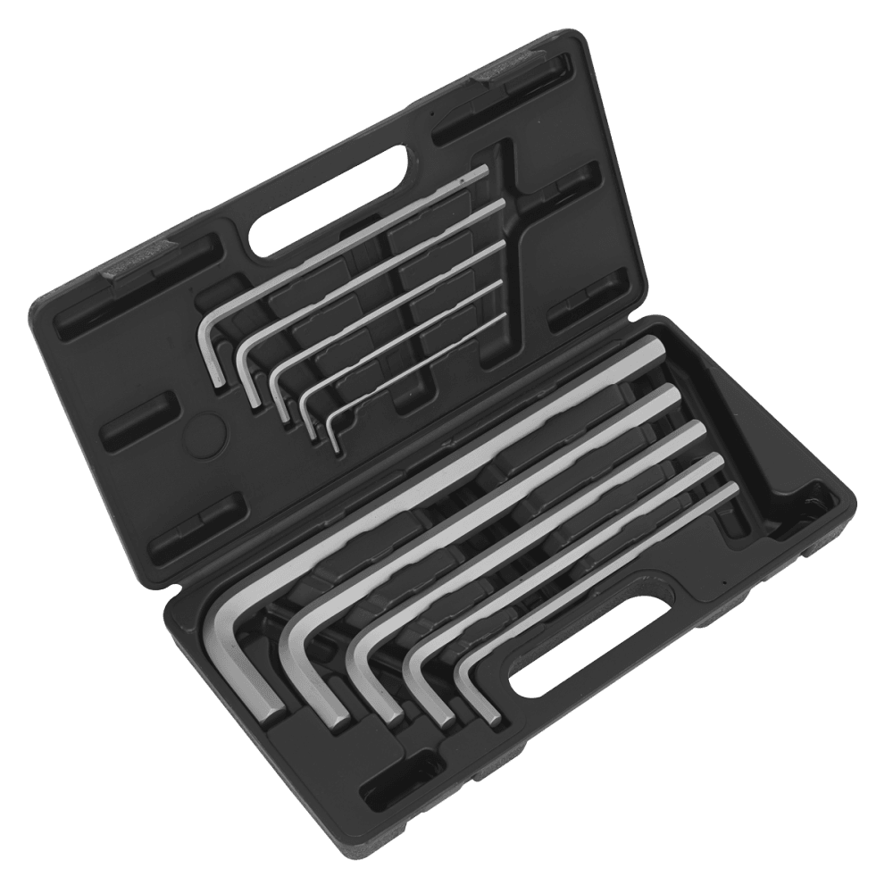 Sealey Jumbo Hex Key Set 10pc Extra-Long Metric Model No-AK6143
