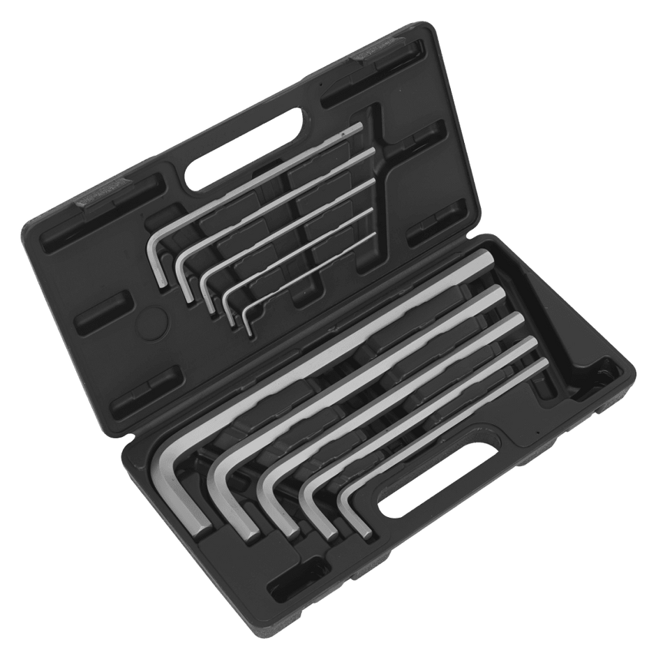 Sealey Jumbo Hex Key Set 10pc Extra-Long Metric Model No-AK6143