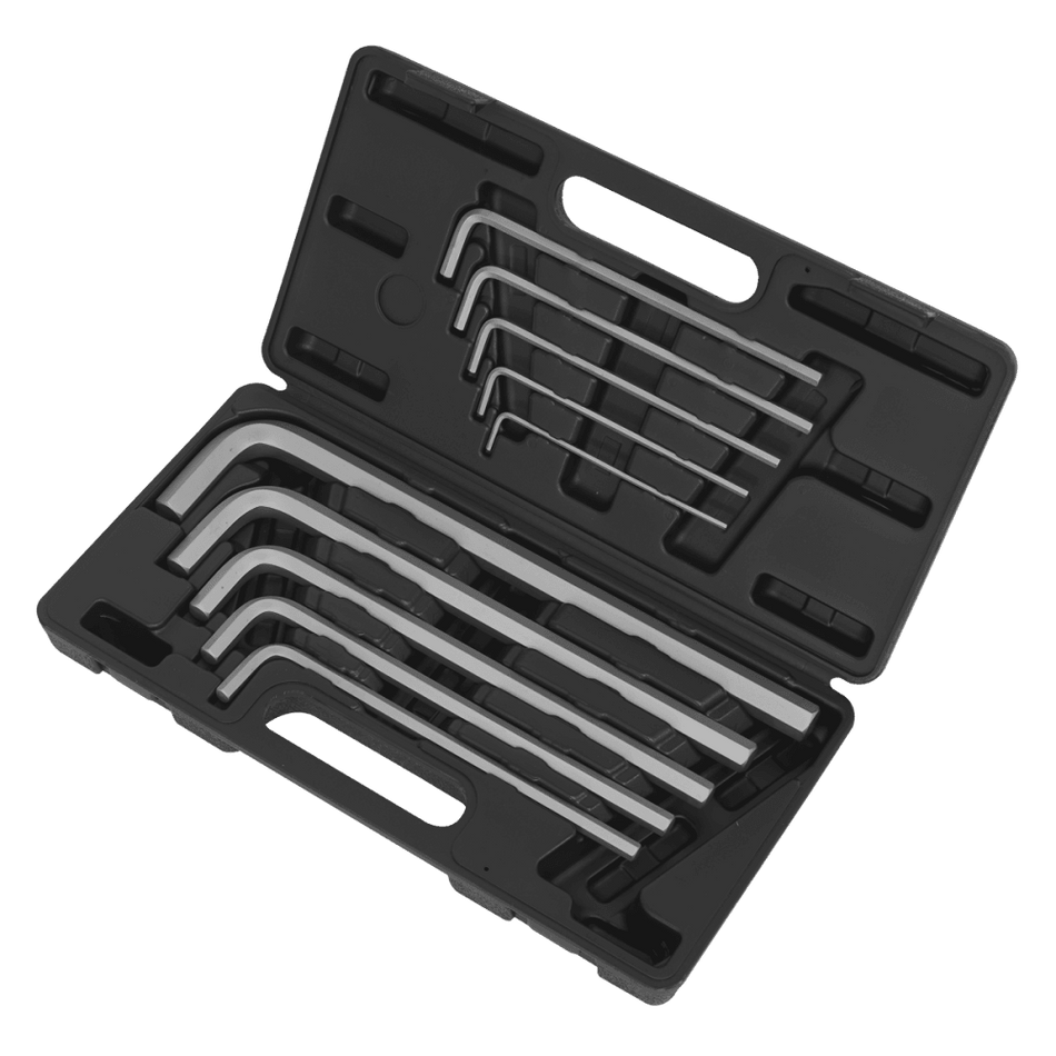 Sealey Jumbo Hex Key Set 10pc Extra-Long Metric Model No-AK6143