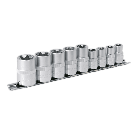 Sealey TRX-Star Socket Set 9pc 3/8" & 1/2"Sq Drive E10-E14 & E16-E24 Model No-AK617
