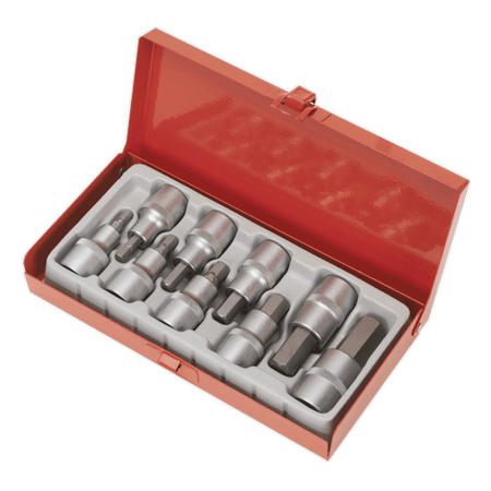 Sealey Hex Socket Bit Set 9pc 1/2"Sq Drive Model No-AK620