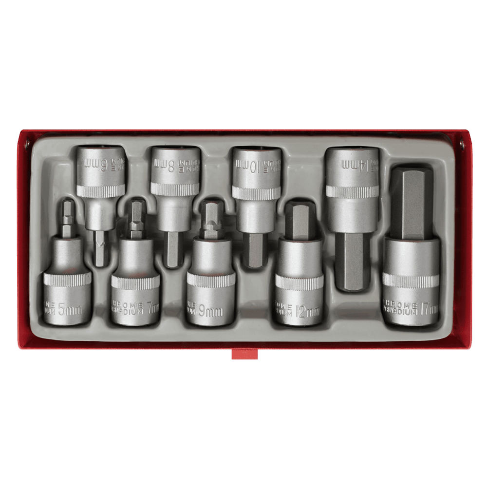 Sealey Hex Socket Bit Set 9pc 1/2"Sq Drive Model No-AK620