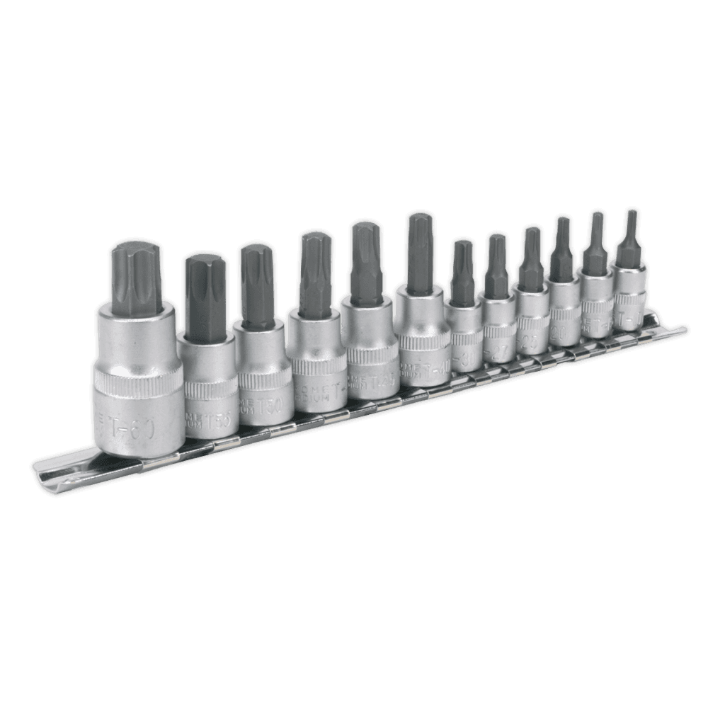Sealey TRX-Star Socket Bit Set 12pc 1/4", 3/8" & 1/2"Sq Drive Model No-AK6213