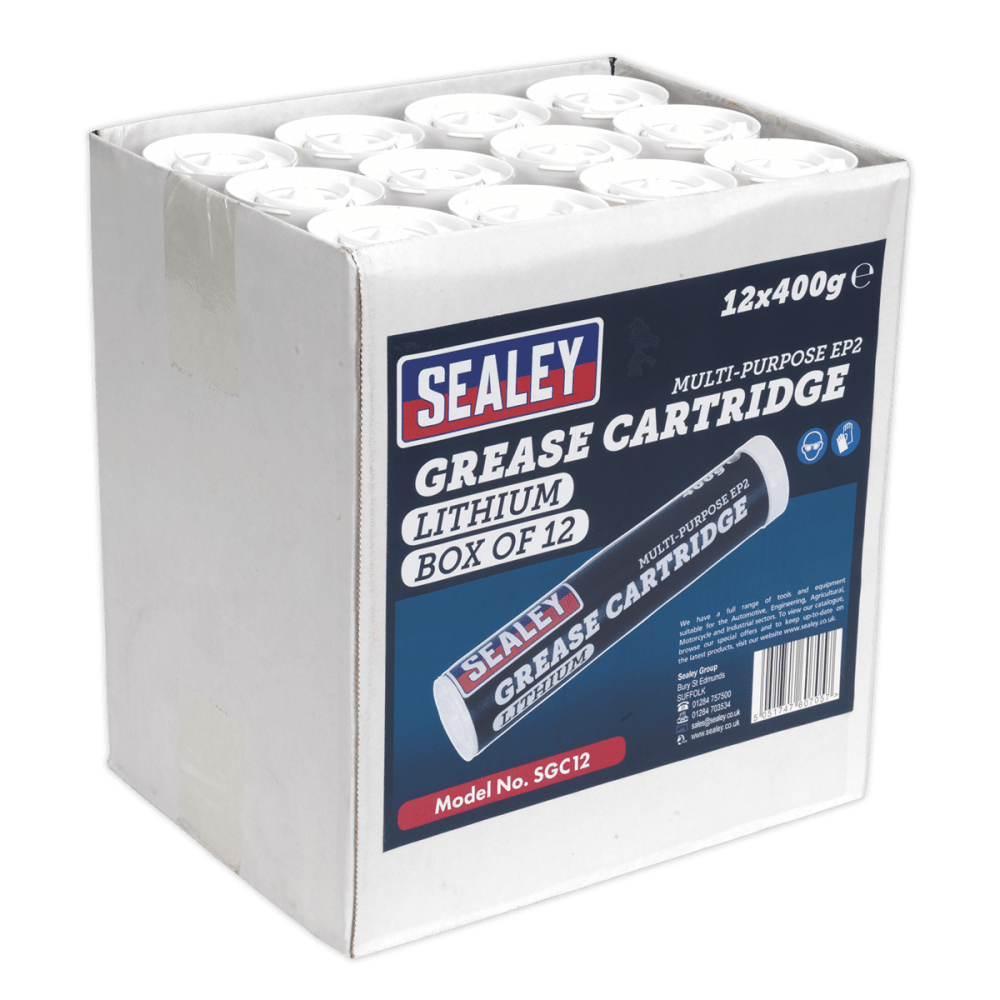Sealey Grease Cartridge 400g Box of 12 Model No-SGC12