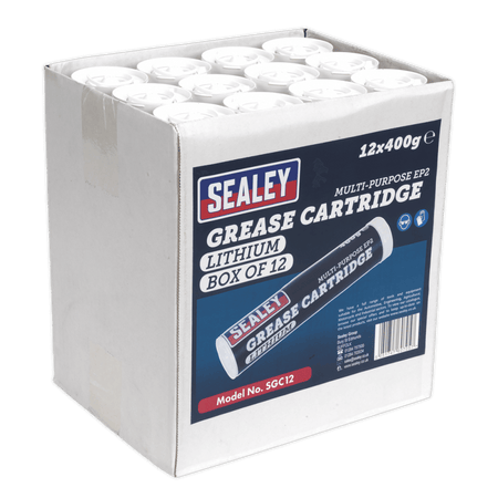 Sealey Grease Cartridge 400g Box of 12 Model No-SGC12