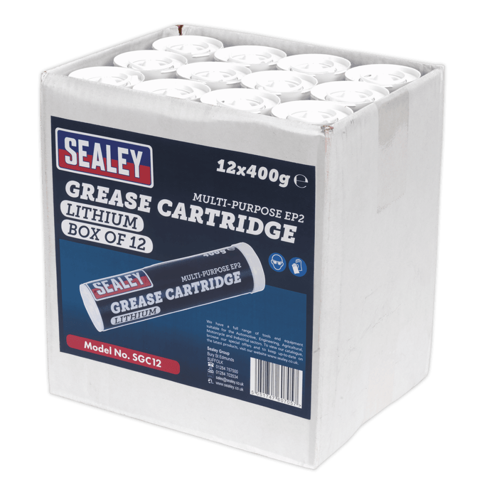 Sealey Grease Cartridge 400g Box of 12 Model No-SGC12