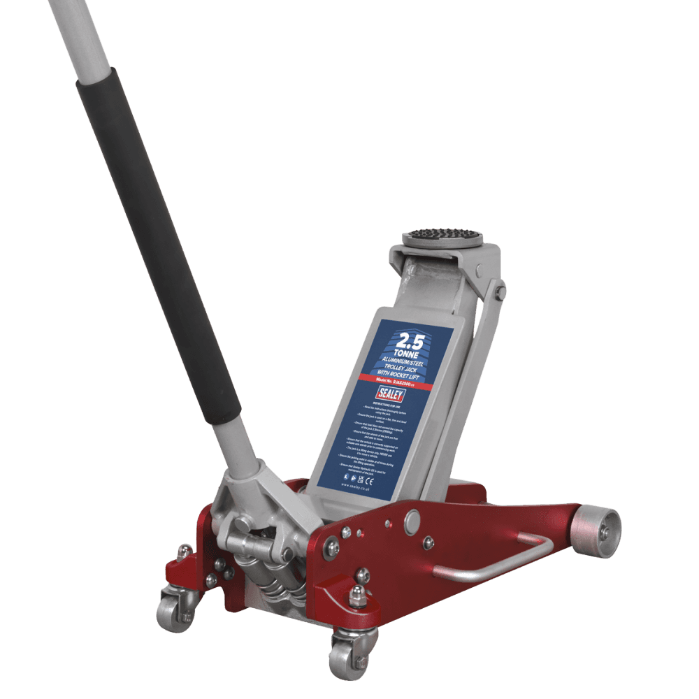 Sealey Trolley Jack 2.5tonne Aluminium/Steel Rocket Lift Model No-RJAS2500