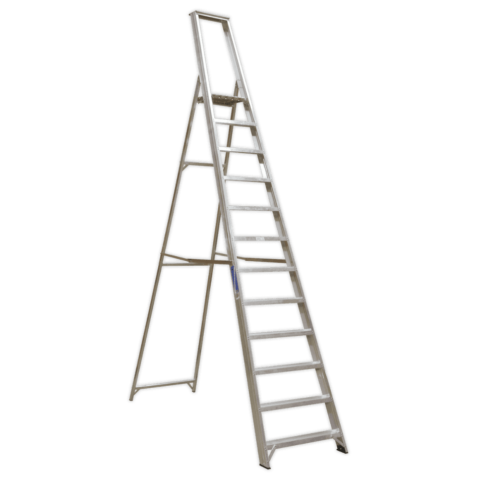 Sealey Aluminium Step Ladder 12-Tread Industrial BS 2037/1 Model No-AXL12