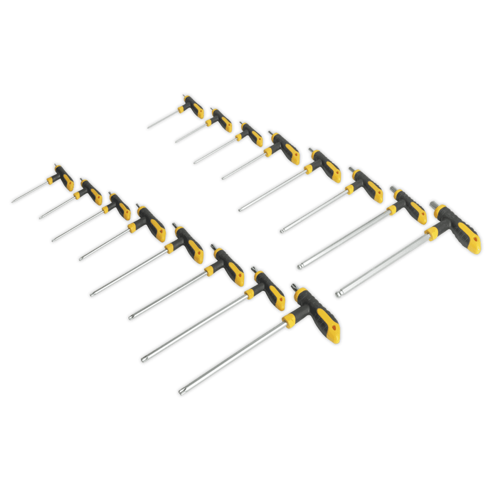 Sealey T-Handle TRX-Star & Hex Key Set 16pc Model No-S0916