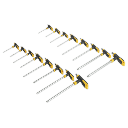Sealey T-Handle TRX-Star & Hex Key Set 16pc Model No-S0916