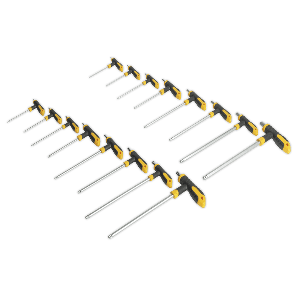 Sealey T-Handle TRX-Star & Hex Key Set 16pc Model No-S0916