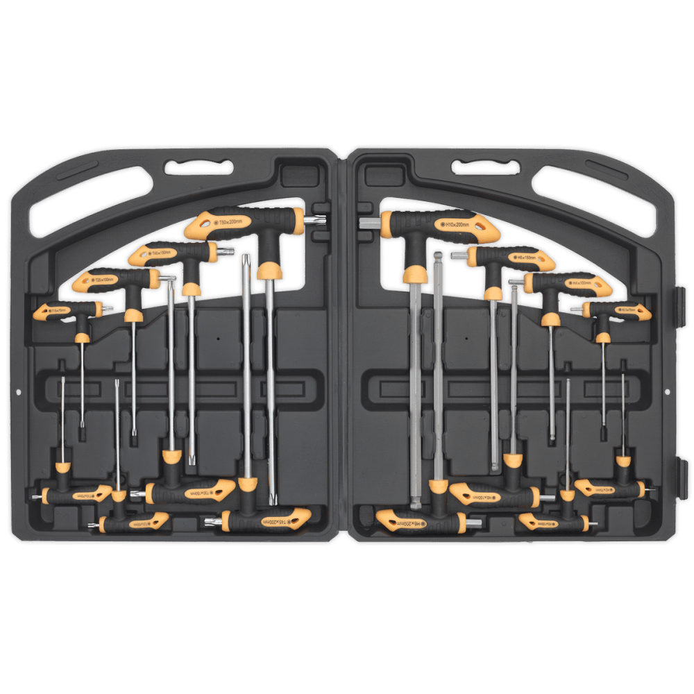 Sealey T-Handle TRX-Star & Hex Key Set 16pc Model No-S0916