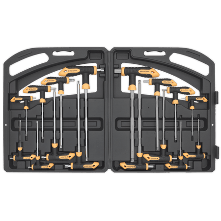 Sealey T-Handle TRX-Star & Hex Key Set 16pc Model No-S0916
