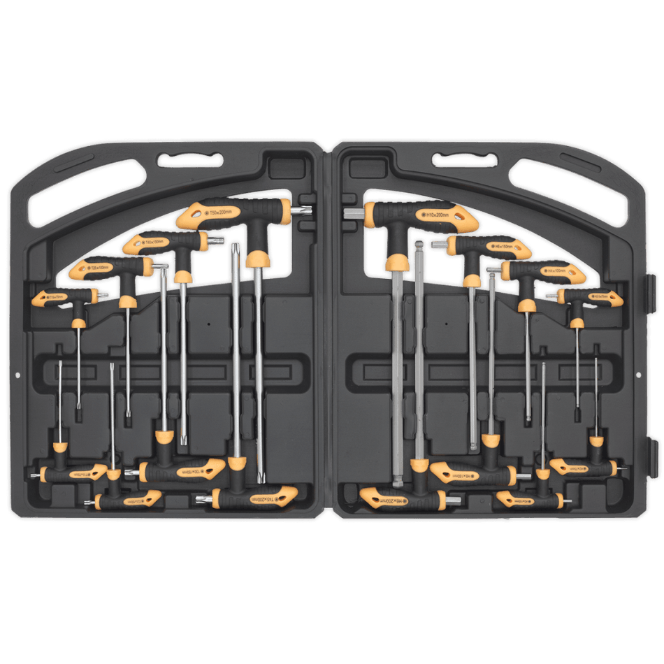 Sealey T-Handle TRX-Star & Hex Key Set 16pc Model No-S0916