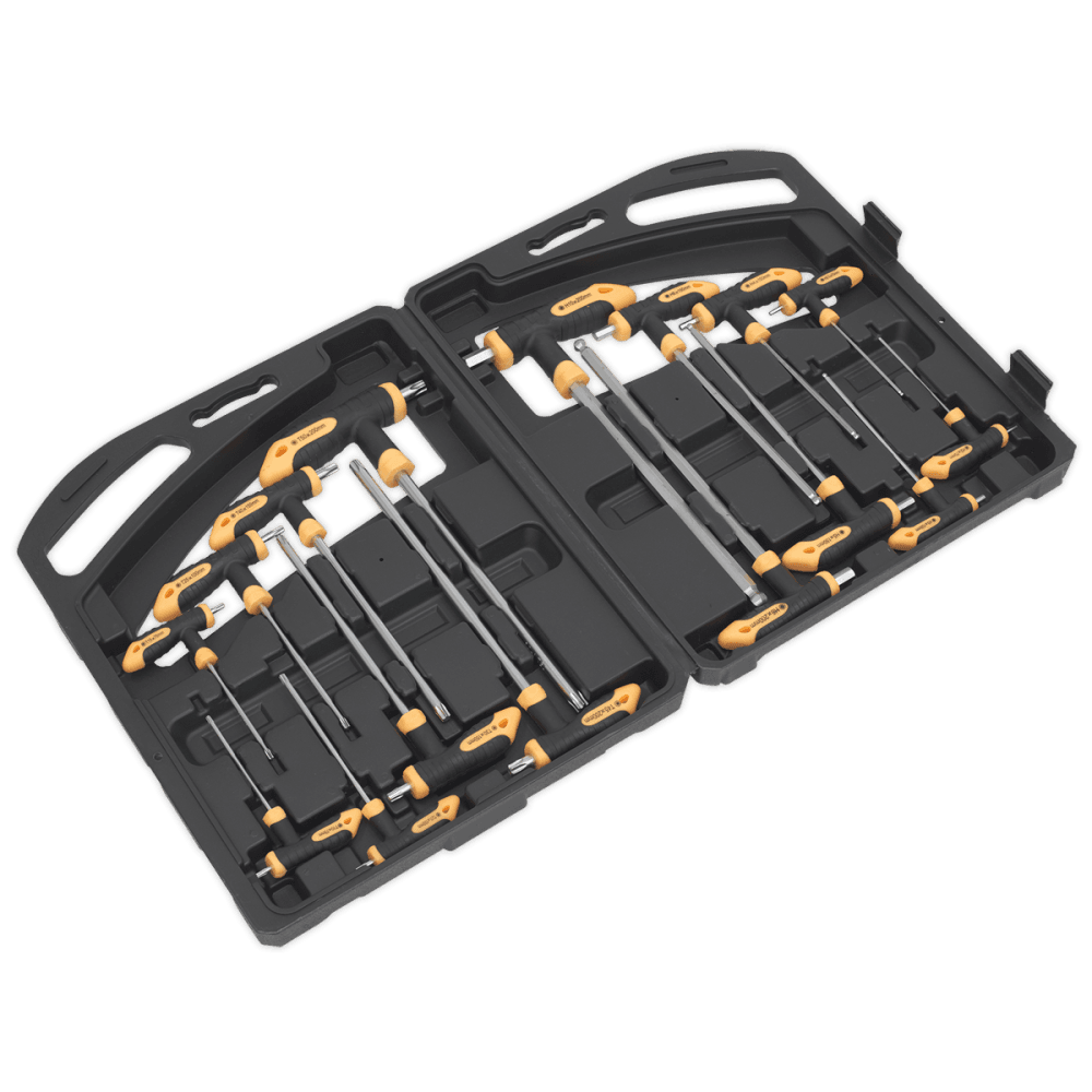 Sealey T-Handle TRX-Star & Hex Key Set 16pc Model No-S0916