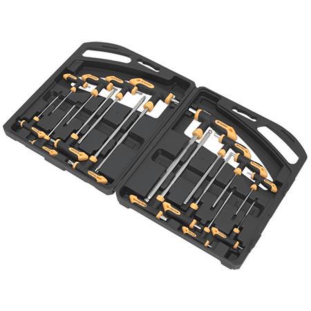 Sealey T-Handle TRX-Star & Hex Key Set 16pc Model No-S0916