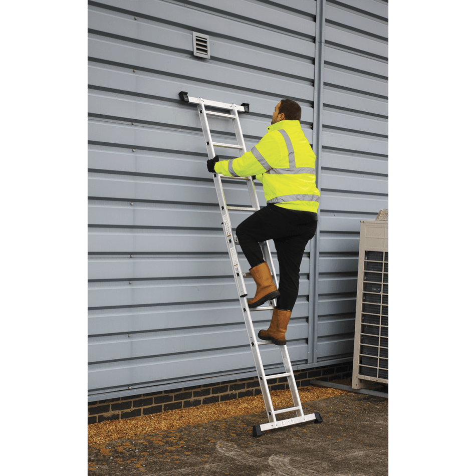 Sealey Aluminium Scaffold Ladder 4-Way EN 131 Model No-ASCL2